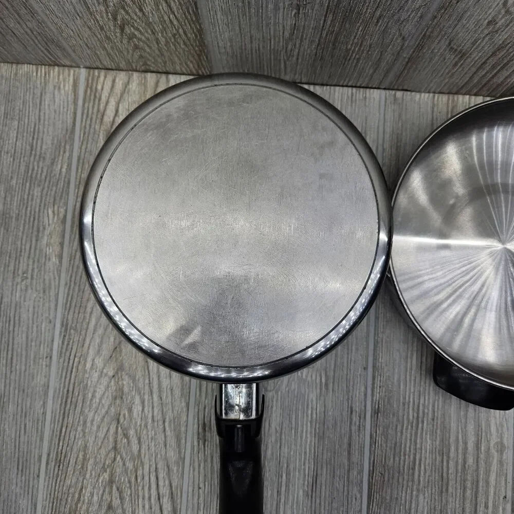 Vintage Royal Queen Multi-Core 5 Ply 2 Qt Sauce Pan Great Condition W Dome Lid